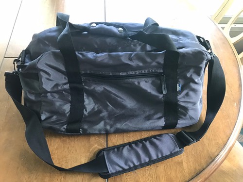 Gray duffel carry - duffel, on